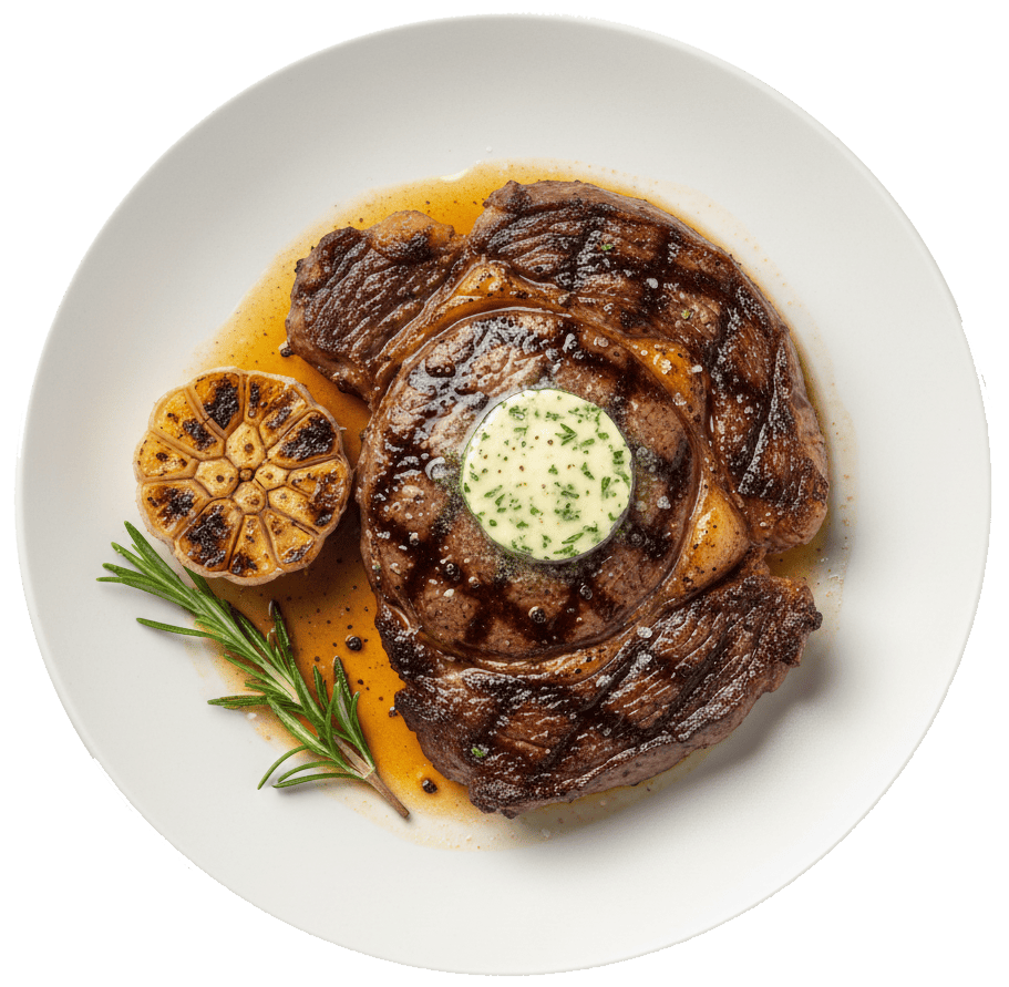 Juicy ribeye steak