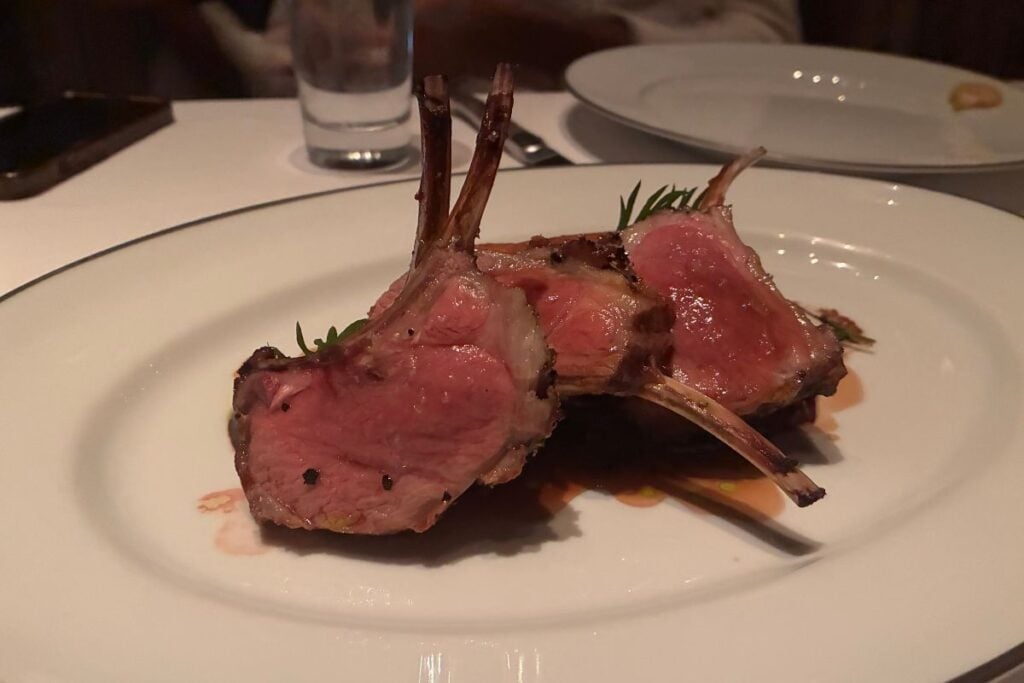 Hugo's TST restaurant review roasted Rhug Estate Welsh lamb rack
