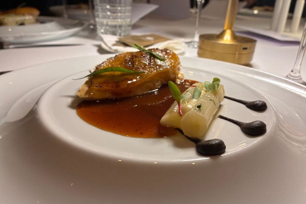 Mandarin Grill + Bar review: new chef Junior Nadje ushers in the modern era for the 62-year-old dining palace 3 Mandarin Grill + Bar restaurant review grilled chicken marinated with tarragon, and served with salsified potato, sauce supreme